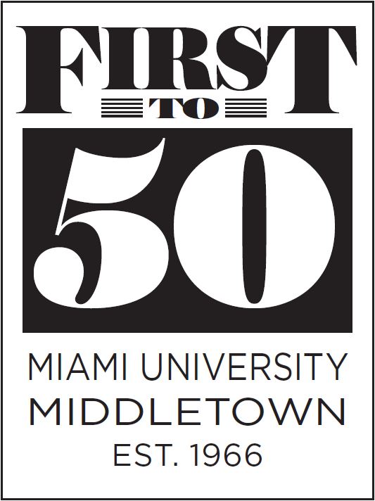 Miami University Middletown First to 50 Logo
